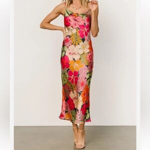 DRESS FORUM Tropical Floral Slip Dress in size Medium